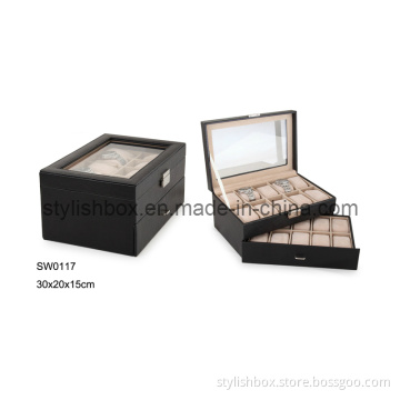 20PCS Clear Window Watch Box with Drawer (SW0117)